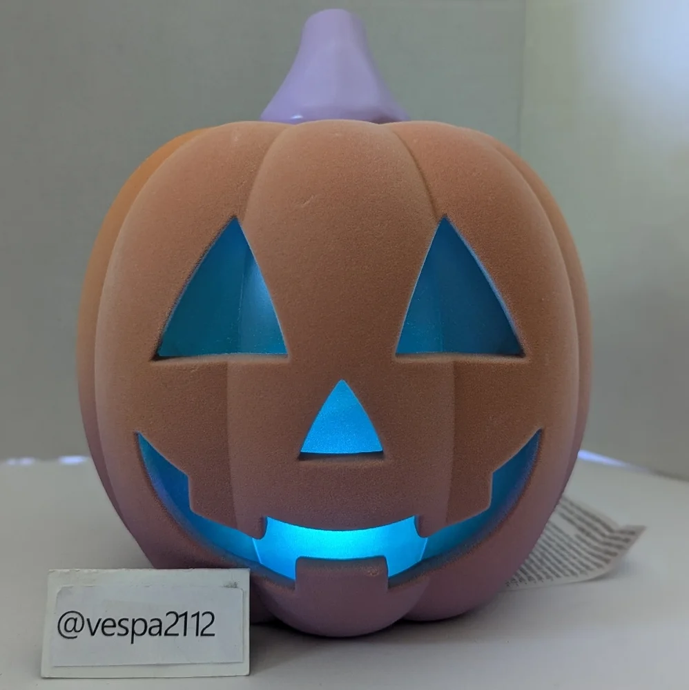 Target Bullseye Playground Summerween Pumpkin Orange Flocked LED Halloween